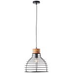 Brilliant Avia Pendant Metal Wood Black | 350mm - Suitable for 1x E27