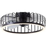 Brilliant Capo Ceiling Fan Metal Plastic Black 32W 4200lm - 827-865 CCT | 480mm - Remote Control Dimmable