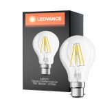 Ledvance Classic Performance LED Bulb B22d Pear Filament Clear 7W 806lm - 827 Extra Warm White | Dimmable - Replaces 60W