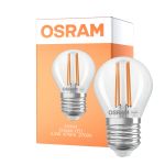 Osram Classic LED E27 Ball Filament Clear 2.2W 470lm - 827 Extra Warm White | Replaces 40W