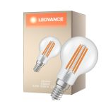 Ledvance Classic LED E14 Ball Filament Clear 3.8W 806lm - 827 Extra Warm White | Replaces 60W