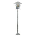 Nordlux Vejers Pedestal Lamp Galvanized Steel and Glass Grey | IP54 - Suitable for E27