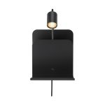 Nordlux Wall Light Roomi Metal Black | IP20 - Suitable for 1x GU10 - with USB