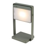 Nordlux Table Lamp Saulio Aluminium Green 3.5W 200lm - 830 Warm White | IP44 - 3-Step Dimmable - Solar