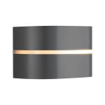 Nordlux Sibelis Wall Light Aluminium Grey | IP44 - Suitable for E27