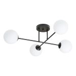 Emibig Ceiling Light Roma Steel Black | Suitable for 4x E14 - Max 10W