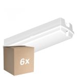 Multipack 6x Ledvance LED Bulkhead Compact White 9W 840lm - 830 Warm White | 356x115mm - IP65 - Motion and Light Sensor