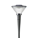 Philips LED Streetlight Lantern City Charm Cone BDS491 Grey 60W 7644lm 360D - 740 Cool White | IP66 - Symmetrical 