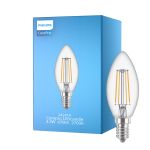 Philips Corepro LED Candle E14 Filament Clear 4.3W 470lm - 827 Extra Warm White | Replaces 40W
