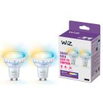 Duopack 2x WiZ Smart LED Spot GU10 PAR16 5W 400lm 36D | Best Colour Rendering - Dimmable - Replaces 50W