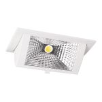 LED Downlight Wallwasher Wally Medium White 27W 3850lm 78x100D - 840 Cool White - 238x145mm