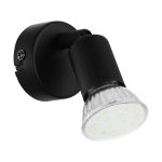 Eglo Wall Light Buzz-LED Steel Black 2.8W 250lm - 830 Warm White | IP20 - Incl. 1x GU10