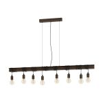 Eglo Pendant Townshend 4 Steel Brown Black | IP20 - Suitable for 8x E27 