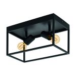 Eglo Ceiling Light Silentina Steel Black | IP20 - Suitable for 2x E27 