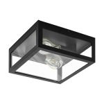 Eglo Wall and Ceiling Light Amezola Steel Black | IP44 - Suitable for 2x E27 