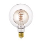 Eglo LED Globe E27 Filament Amber 4W 200lm - 820 Extra Warm White | Dimmable - Replaces 25W