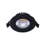 Noxion LED Adjustable Slim Spot Black Round 6W 550lm 60D - 927 Extra Warm White | 85mm - IP54 - Dimmable - Best Colour Rendering