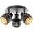 Brilliant Tyas Ceiling Light  Aluminium Metal Black Gold | 370mm -  Suitable for 3x E14