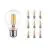 Multipack 10x Noxion Lucent Filament LED E27 Pear Clear 4.5W 470lm - 827 Extra Warm White | Replaces 40W