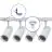 Bright Choice Complete Set 1-Phase Rail L 1 x 1 Meter White | incl. 4x Spot + GU10 2700K 3W Dimmable + End Cap, Power Connector and L -Connector