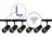 Bright Choice Complete Set 1-Phase Rail L 1,5 x 2 Meter Black | incl. 6x Spot + GU10 2700K 3W Dimmable + End Cap, Power Connector and L -Connector 