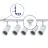 Bright Choice Complete Set 1-Phase Rail L 1,5 x 2 Meter White | incl. 5x Spot + GU10 2700K 3W Dimmable + End Cap, Power Connector and L -Connector 