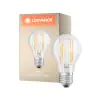 Ledvance Classic LED E27 Pear Filament Clear 7.5W 1055lm - 827 Extra Warm White | Dimmable - Replaces 75W