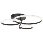 Brilliant Aydin Ceiling Light Aluminium Plastic Matt Black Transparent 30W 4700lm - 830-870 CCT | Remote Control Dimmable