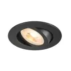 SLV New Tria 68 Spot Aluminium Black Round | Cutout 68mm - Suitable for 1x GU10 