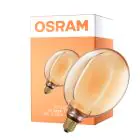 Osram Vintage 1906 LED E27 Globe Filament Gold 183mm 4W 220lm - 818 Extra Warm White | Dimmable - Replaces 22W