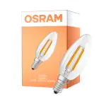 Osram Classic LED E14 Candle Filament Clear 2.9W 470lm - 827 Extra Warm White | Dimmable - Replaces 40W