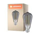 Ledvance Vintage 1906 LED E27 Edison Smoke 11W 500lm - 818 Extra Warm White | Dimmable - Replaces 42W