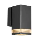 Nordlux Elm Single Wall Light Aluminium Black | IP44 - Suitable for GU10