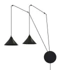 Emibig Pendant Abramo Steel Black | Suitable for 2x E27 - Max 15W