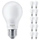 Multipack 10x Philips Corepro LED Bulb E27 Pear Frosted 7W 806lm - 827 Extra Warm White | Replaces 60W