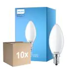 Multipack 10x Philips Corepro LED Candle E14 Frosted 6.5W 806lm - 827 Extra Warm White | Replaces 60W