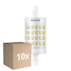Multipack 10x Philips CorePro LED R7S Linear 78mm Clear 7W 950lm - 830 Warm White | Replaces 60W