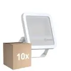 Multipack 10x Ledvance LED Floodlight 100 Aluminium White 69W 10000lm 100D - 840 Cool White | IP66 - Symmetrical 