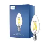 Philips MASTER LED E14 Candle Filament Clear 2.5W 340lm - 922-927 Dim To Warm | Best Colour Rendering - Dimmable - Replaces 25W