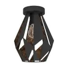 Eglo Ceiling Light Carlton 1 Steel Black Copper | IP20 - Suitable for 1x E27 