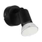 Eglo Wall Light Buzz-LED Steel Black 2.8W 250lm - 830 Warm White | IP20 - Incl. 1x GU10