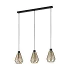 Eglo Pendant Adwickle Steel Black | IP20 - Suitable for 3x E27 