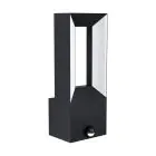 Eglo Wall Light Riforano Aluminium Black 5W 550lm - 830 Warm White | IP44 - Motion Sensor