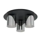 Eglo Ceiling Light Gorosiba 1 Steel Black | IP20 - Suitable for 3x E27 